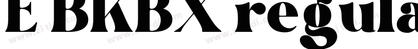E BKBX regular字体转换